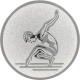 Emblème en aluminium gaufré argent 25mm - Gymnastique au sol femme