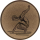 Emblème en aluminium gaufré bronze 50mm - Gymnastique au sol femme