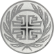 Emblème en aluminium gaufré argent 25mm - Fédération des gymnastes