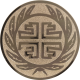 Bronze embossed aluminum emblem 25mm - Turnerbund