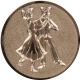 Alu emblem embossed bronze 25mm - Dancing 3D