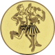 Alu emblem embossed gold 25mm - Rock 'n' Roll dance