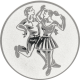 Alu emblem embossed silver 25mm - Rock 'n' Roll dance