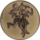 Emblème en aluminium gaufré bronze 25mm - danse rock 'n' roll