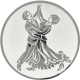 Silver embossed aluminum emblem 25mm - Standard dance