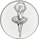 Alu emblem embossed silver 50mm - prima ballerina