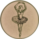 Alu emblem embossed bronze 50mm - prima ballerina