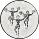 Alu emblem embossed silver 25mm - Cheerleaders