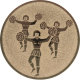 Alu emblem embossed bronze 25mm - Cheerleaders