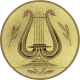 Alu emblem embossed gold 25mm - Lyra