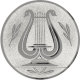 Alu emblem embossed silver 25mm - Lyra