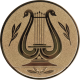 Aluminum emblem embossed bronze 25mm - Lyra