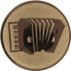 Alu emblem embossed bronze 25mm - accordion