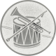 Emblème en aluminium gaufré argent 50mm - Tambour