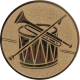 Alu emblem embossed bronze 50mm - tambour