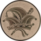 Aluemblem geprägt bronze 50mm - Narrenkappe