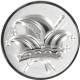 Alu emblem embossed silver 25mm - foolscap 3D