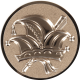 Aluminum emblem embossed bronze 25mm - foolscap 3D