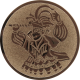 Aluminum emblem embossed bronze 25mm - carnival prince