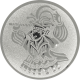 Silver embossed aluminum emblem 50mm - Carnival prince