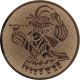 Bronze embossed aluminum emblem 50mm - Carnival prince