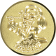 Embossed gold aluminum emblem 25mm - Carnival prince 3D