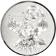 Silver embossed aluminum emblem 50mm - Carnival prince 3D