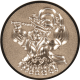 Bronze embossed aluminum emblem 50mm - Carnival prince 3D
