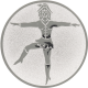 Silver embossed aluminum emblem 25mm - Dance mariechen