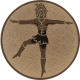 Alu emblem embossed bronze 50mm - dancing girl