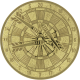 Alu emblem embossed gold 25mm - Dart