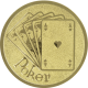 Alu emblem embossed gold 25mm - Poker