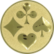 Alu emblem embossed gold 25mm - Skat