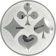 Silver embossed aluminum emblem 50mm - Skat