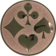 Aluminum emblem embossed bronze 50mm - Skat