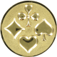 Alu emblem embossed gold 25mm - Skat 3D