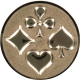Bronze embossed aluminum emblem 50mm - Skat 3D
