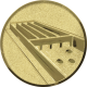 Embossed gold aluminum emblem 25mm - Jakkolo