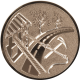 Alu emblem embossed bronze 25mm - firefighting 3D