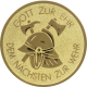 Alu emblem embossed gold 50mm - God to honor