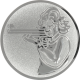 Alu emblem embossed silver 25mm - shooter