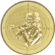 Aluminum emblem embossed gold 25mm - Shooter target 3D