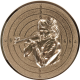Bronze embossed aluminum emblem 25mm - Shooter target 3D
