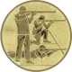 Alu emblem embossed gold 25mm - three position fight