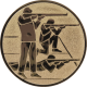Aluemblem geprägt bronze 25mm - Dreistellungskampf