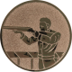 Aluemblem geprägt bronze 25mm - Schütze stehend