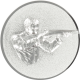 Alu emblem embossed silver 25mm - rifleman 3D