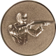 Aluemblem geprägt bronze 25mm - Gewehrschütze 3D