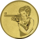 Aluemblem geprägt gold 25mm - Gewehrschütze