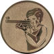 Bronze embossed aluminum emblem 25mm - rifleman
